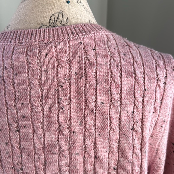 Talbots Donegal tweed cable knit sweater NWOT size L - Picture 5 of 9